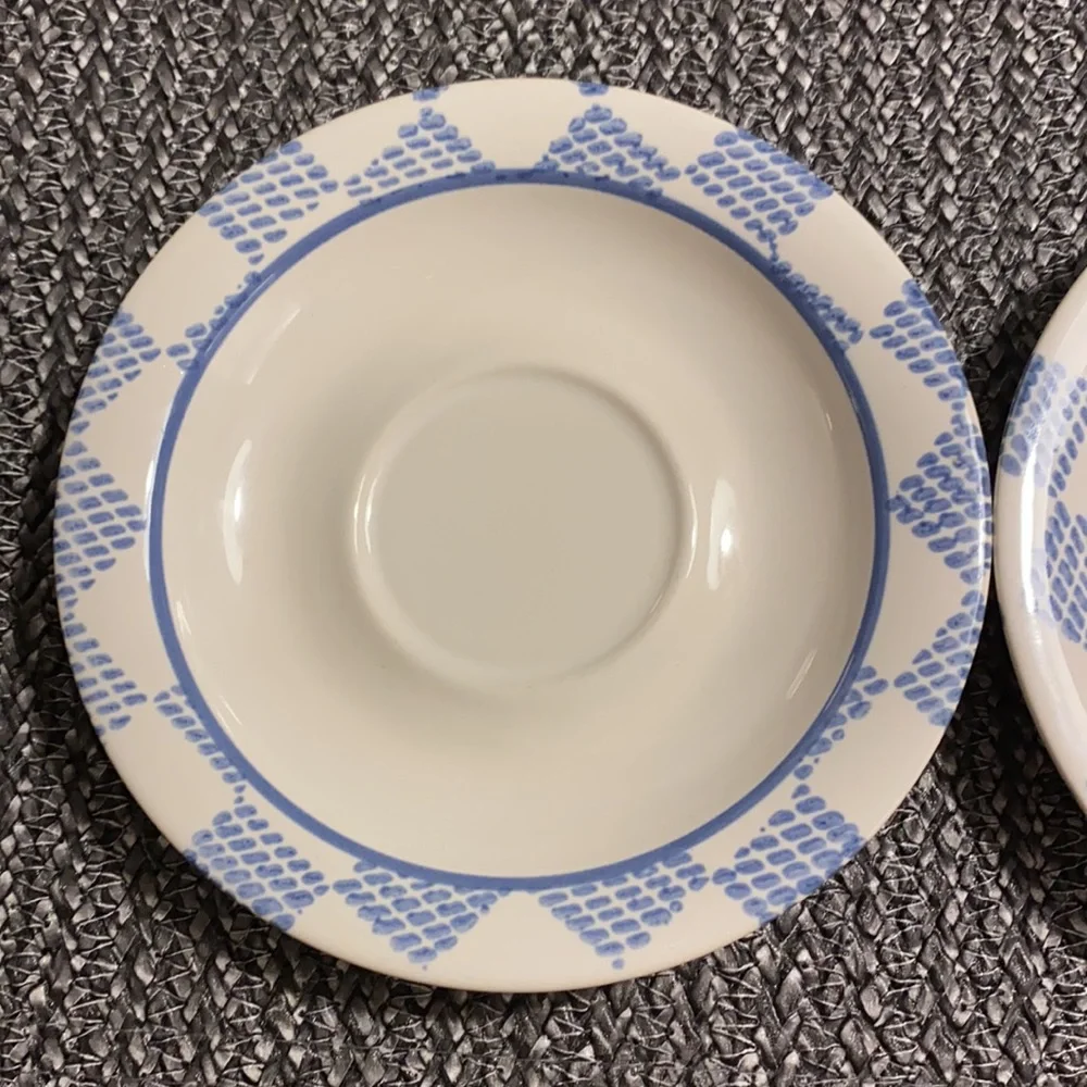 Pfaltzgraff Hopscotch Saucer Blue and White